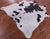 Brown & White Natural Cowhide Rug - Small 5' 0"H x 5' 5"W
