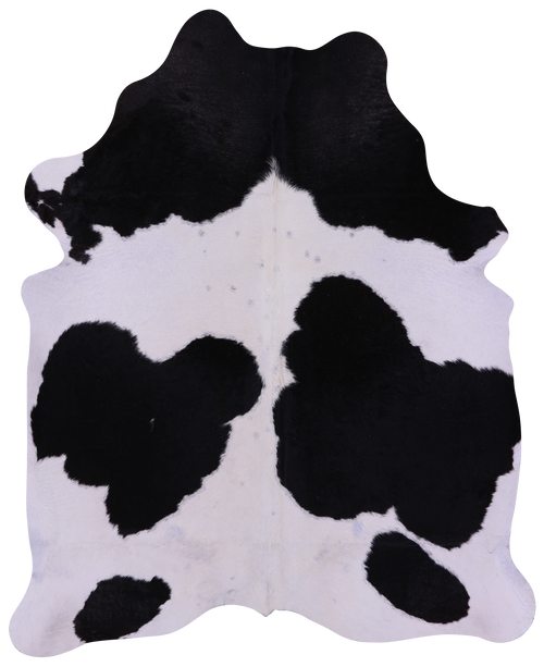 Black & White Natural Cowhide Rug - Large 6' 4