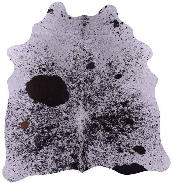 Black Salt & Pepper Natural Cowhide Rug - Small 5' 2"H x 4' 10"W
