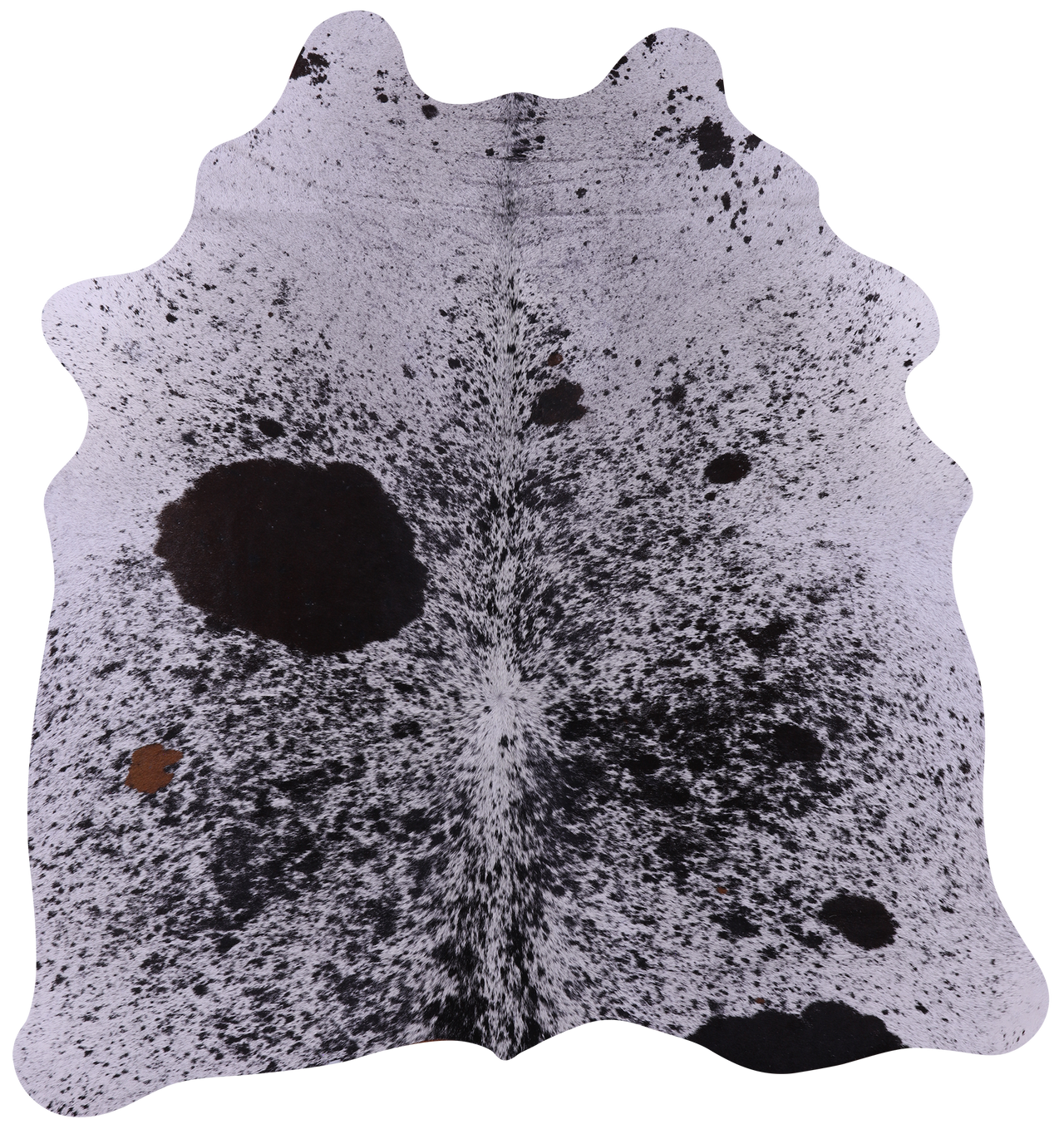 Black Salt & Pepper Natural Cowhide Rug - Small 5' 2"H x 4' 10"W