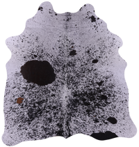Thumbnail for Black Salt & Pepper Natural Cowhide Rug - Small 5' 2