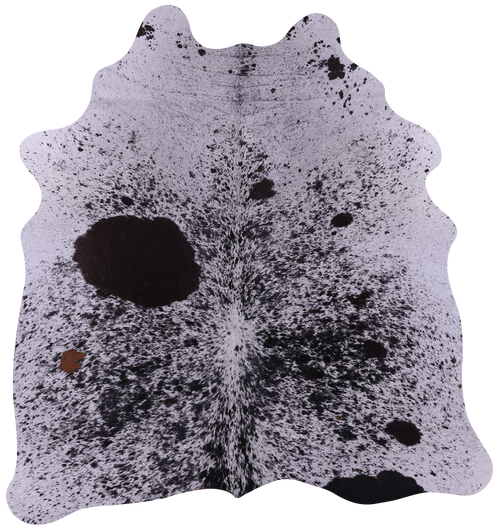 Black Salt & Pepper Natural Cowhide Rug - Small 5' 2