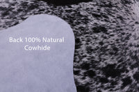 Thumbnail for Black Salt & Pepper Natural Cowhide Rug - Small 5' 2