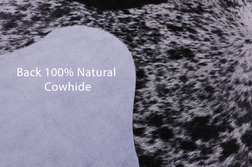 Black Salt & Pepper Natural Cowhide Rug - Small 5' 2