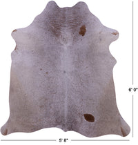 Thumbnail for Brown Salt & Pepper Natural Cowhide Rug - Medium 6' 0