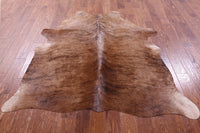Thumbnail for Brindle Natural Brown Cowhide Rug - Medium 6' 0