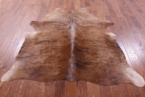 Brindle Natural Brown Cowhide Rug - Medium 6' 0