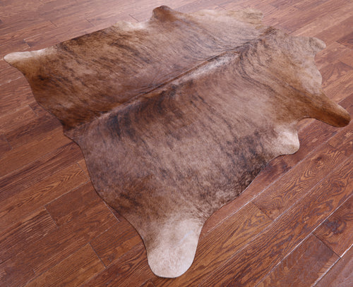 Brindle Natural Brown Cowhide Rug - Medium 6' 0