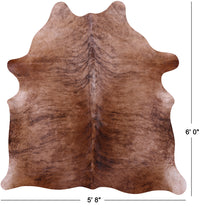 Thumbnail for Brindle Natural Brown Cowhide Rug - Medium 6' 0