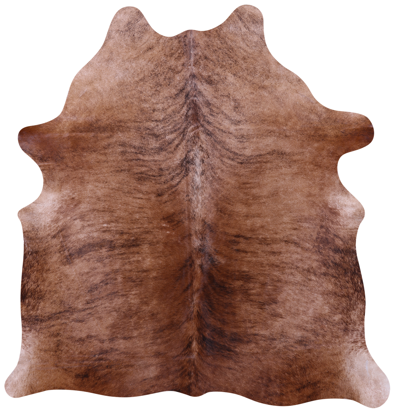 Brindle Natural Brown Cowhide Rug - Medium 6' 0"H x 5' 8"W