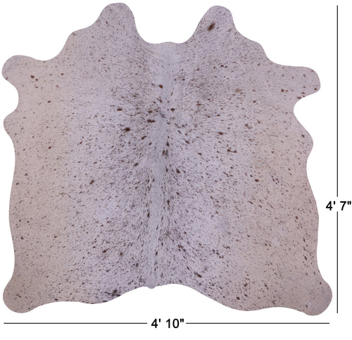 Brown Salt & Pepper Natural Cowhide Rug - Small 4' 7