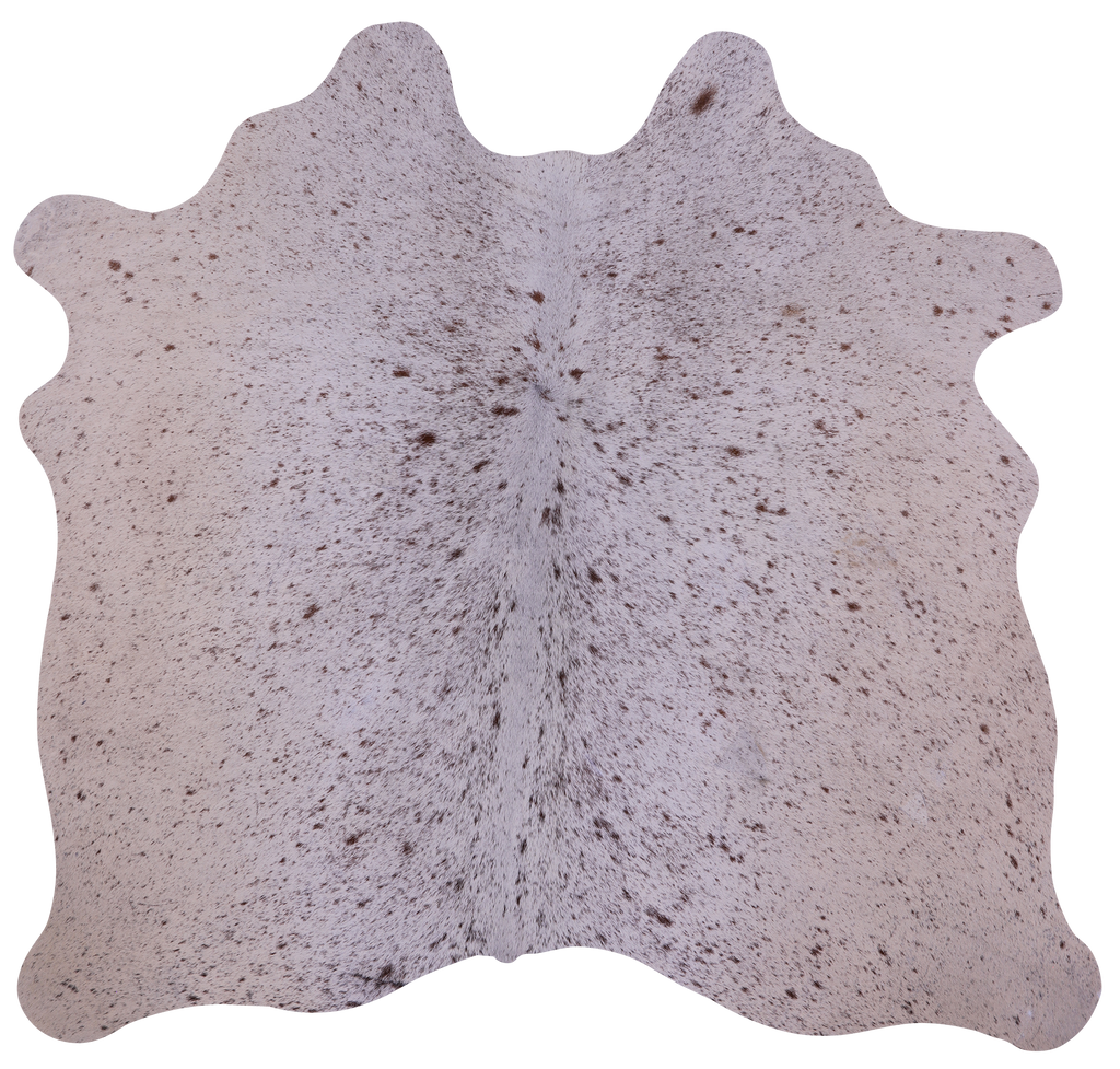 Brown Salt & Pepper Natural Cowhide Rug - Small 4' 7"H x 4' 10"W