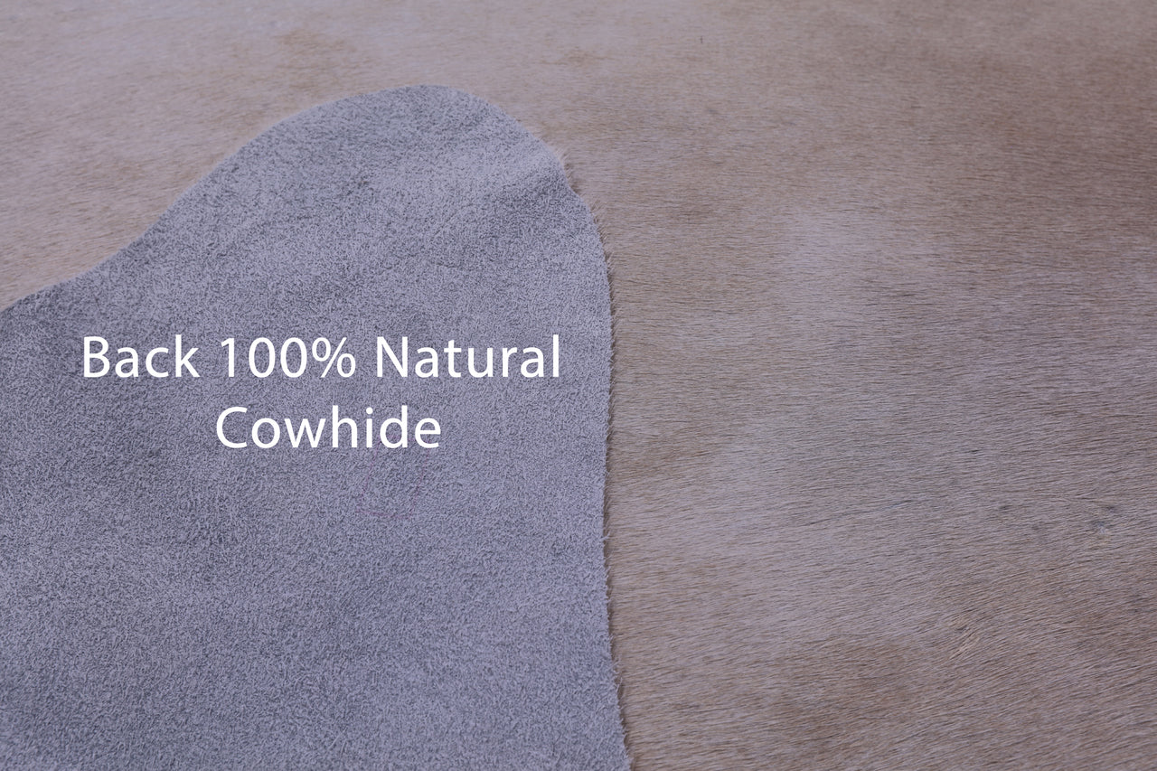 Beige Natural Cowhide Rug - Medium 5' 9"H x 5' 7"W