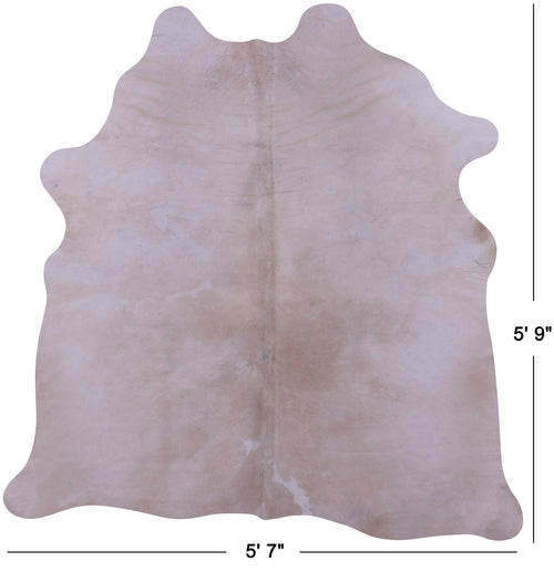 Beige Natural Cowhide Rug - Medium 5' 9