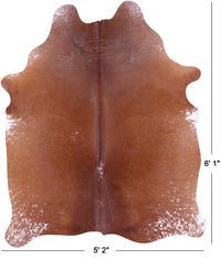 Thumbnail for Brown Natural Cowhide Rug - Medium 6' 1