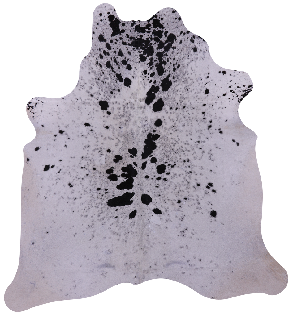 Black Salt & Pepper Natural Cowhide Rug - Medium 6' 2"H x 5' 8"W