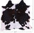 Black & White Natural Cowhide Rug - Small 5' 6"H x 5' 7"W