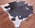 Black Salt & Pepper Natural Cowhide Rug - Small 5' 0"H x 5' 0"W