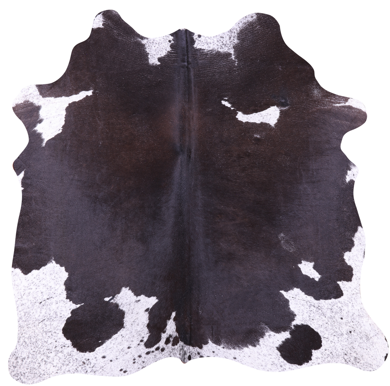 Black Salt & Pepper Natural Cowhide Rug - Small 5' 0"H x 5' 0"W