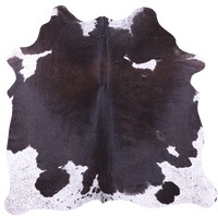 Thumbnail for Black Salt & Pepper Natural Cowhide Rug - Small 5' 0