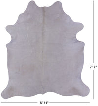 Thumbnail for White Natural Cowhide Rug - X-Large 7' 7