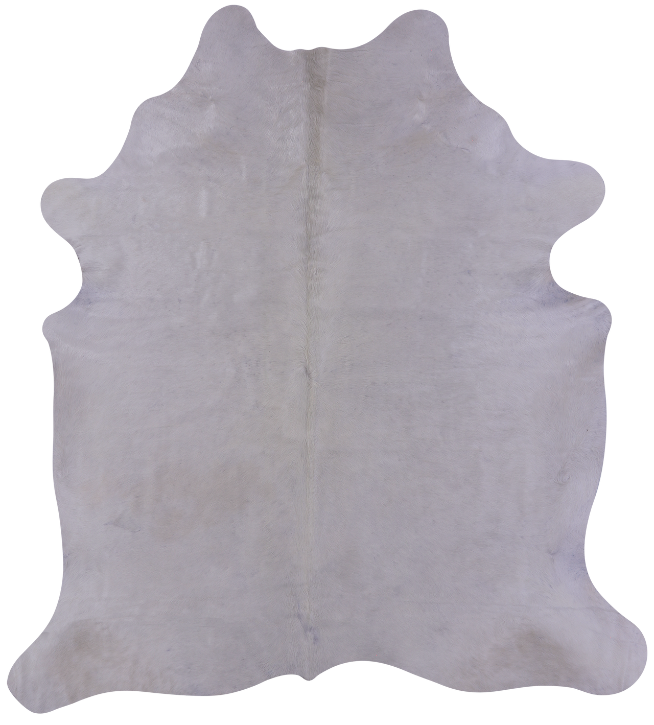 White Natural Cowhide Rug - X-Large 7' 7"H x 6' 11"W