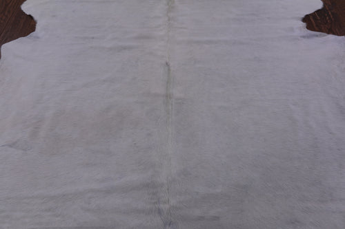 White Natural Cowhide Rug - X-Large 7' 7