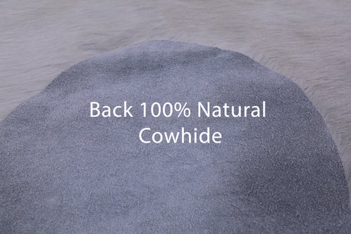 White Natural Cowhide Rug - X-Large 7' 7