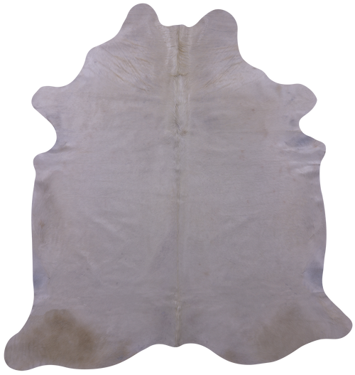 White Natural Cowhide Rug - X-Large 7' 7