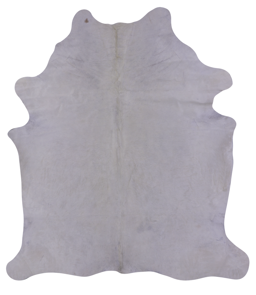 White Natural Cowhide Rug - XX-Large 8' 2"H x 7' 2"W
