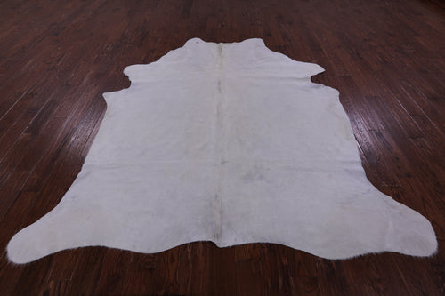 White Natural Cowhide Rug - XX-Large 8' 2