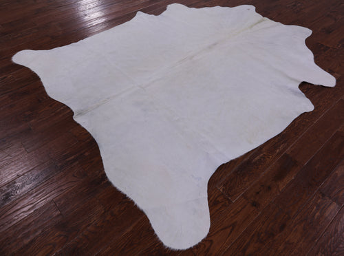 White Natural Cowhide Rug - XX-Large 8' 2