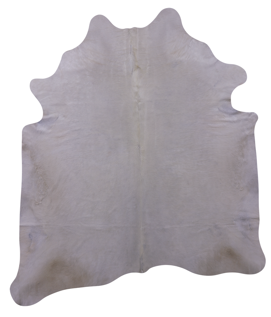 White Natural Cowhide Rug - XX-Large 8' 5"H x 7' 3"W