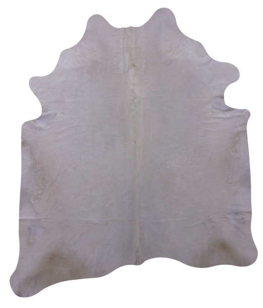 White Natural Cowhide Rug - XX-Large 8' 5"H x 7' 3"W