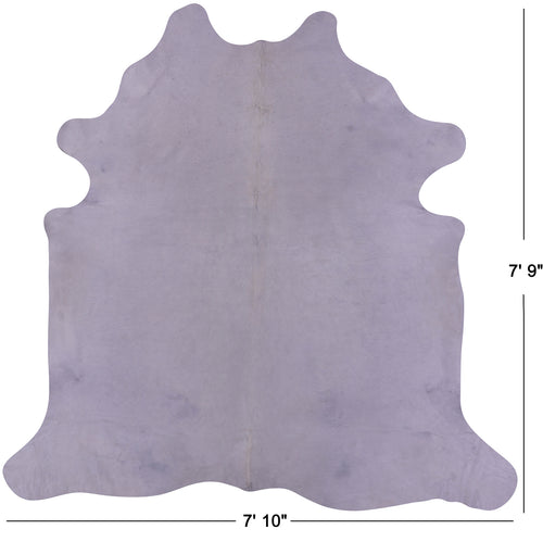 White Natural Cowhide Rug - XX-Large 7' 9
