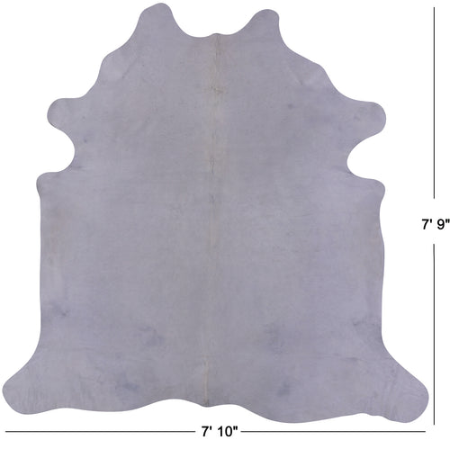 White Natural Cowhide Rug - XX-Large 7' 9