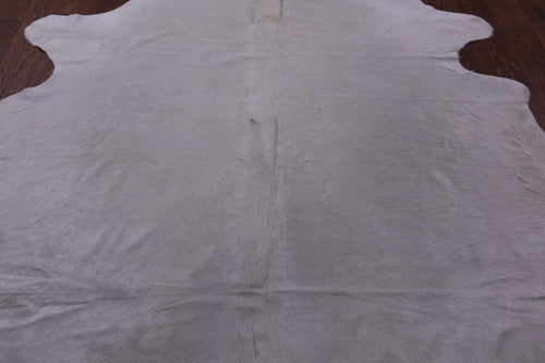 White Natural Cowhide Rug - XX-Large 7' 8
