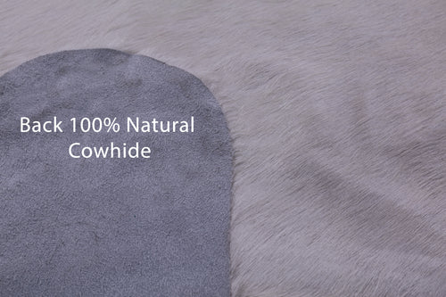 White Natural Cowhide Rug - XX-Large 7' 8