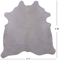 Thumbnail for White Natural Cowhide Rug - XX-Large 7' 8