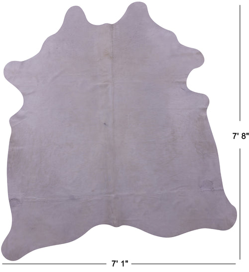White Natural Cowhide Rug - XX-Large 7' 8