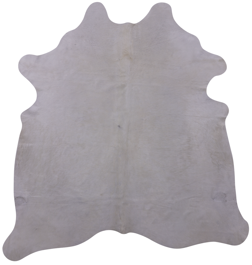 White Natural Cowhide Rug - XX-Large 7' 8"H x 7' 1"W