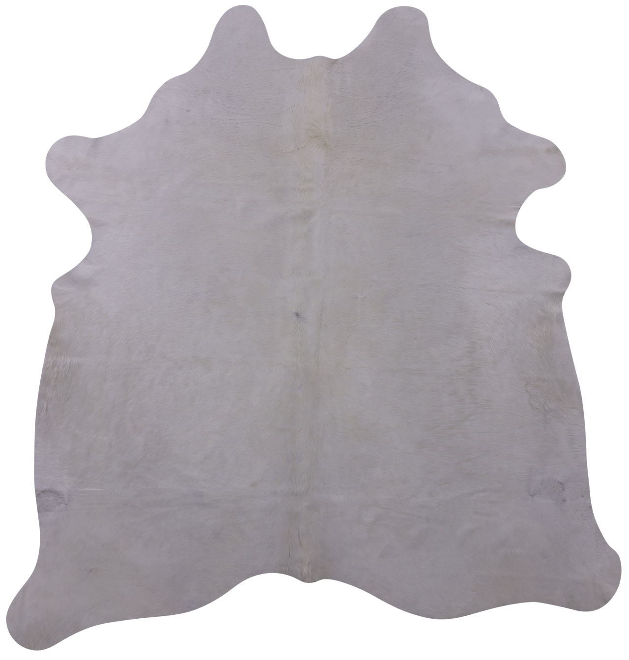 White Natural Cowhide Rug - XX-Large 7' 8"H x 7' 1"W