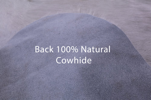White Natural Cowhide Rug - XX-Large 8' 0