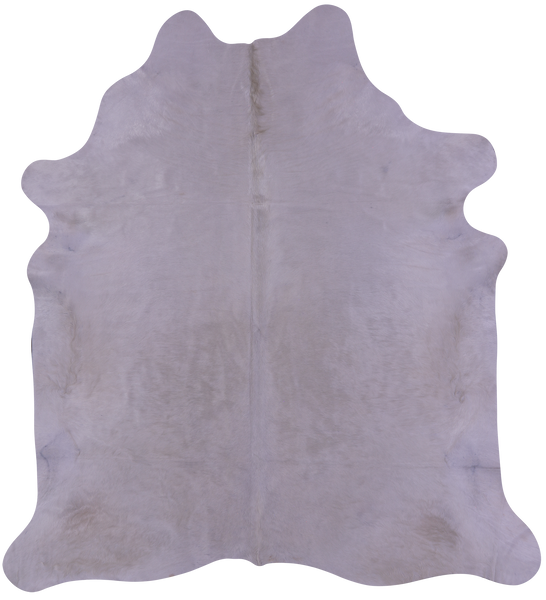 White Natural Cowhide Rug - XX-Large 8' 0"H x 7' 3"W