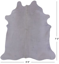 Thumbnail for White Natural Cowhide Rug - X-Large 7' 2