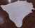 White Natural Cowhide Rug - X-Large 7' 2"H x 6' 9"W