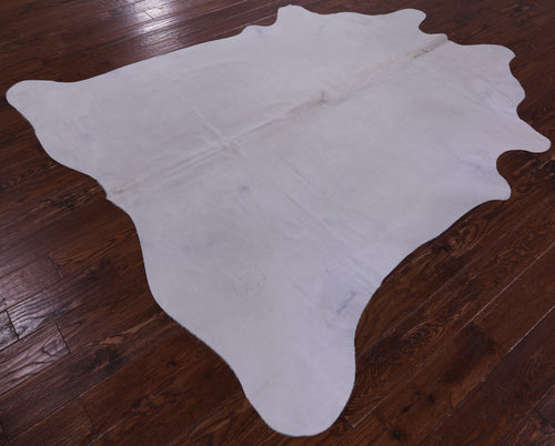 White Natural Cowhide Rug - X-Large 7' 2