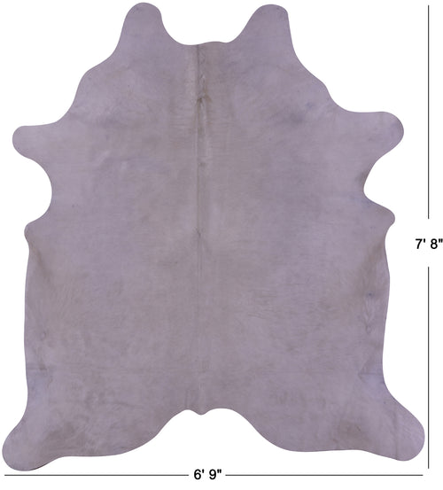 White Natural Cowhide Rug - XX-Large 7' 8