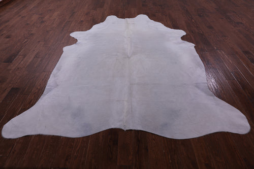 White Natural Cowhide Rug - XX-Large 8' 7