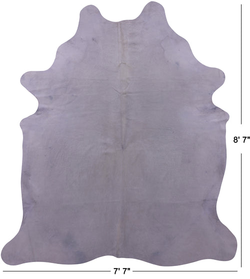 White Natural Cowhide Rug - XX-Large 8' 7